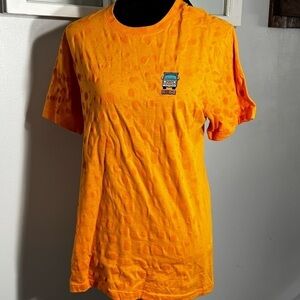 Nike Men’s Small Safari AOP Casual T-Shirt Orange Regular Fit 100% Cotton NWT
